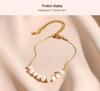 Colorfast Fashion Bracelet: Freshwater Pearl & Gold-Plated Titanium Steel, Light Luxury Design
