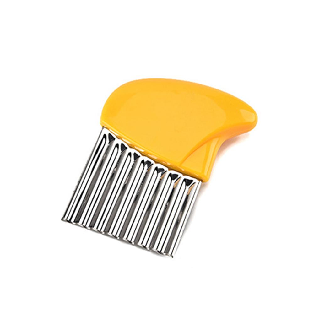 1pcs Stainless Steel Potato Cutter Kitchen Vegetable Slicer Cutting Tool Wavy Knife French Fry Chip Cutter Kitchen Supplies