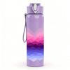 1PC Mountain Gradient Wave Pattern 750ml Color Plastic Sports Water Bottle Leakproof Flip Straw Lid Suitable for Sports Office Home Use
