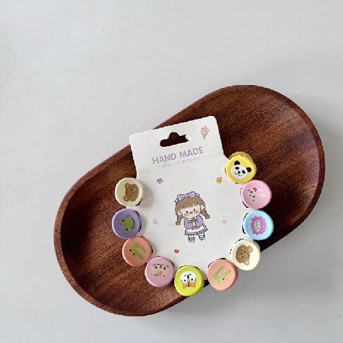 

10pcs Korean Version of The New Children s Hairpin Girls Printed Edge Clip Bangs Clip Small Baby Accessories Headgear