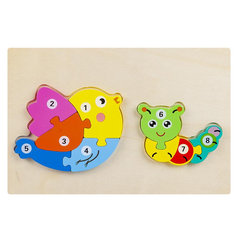 Toddler Montessori Puzzle: Animal Food Chain & Number Recognition Game.
