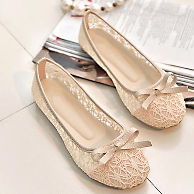 Women Flats Shoes Ballet Flats Fashion Bow -Knot Women Shoes Slip On Cut Outs Flat Sweet Hollow Summer Female Shoes