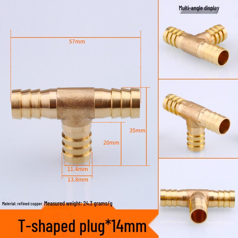 Miedziana Pagoda Trójnik Typu Y Dysza do Rury Gazu Ziemnego, Zielona Głowica, Dostępna w Rozmiarach 6/8/10/12.