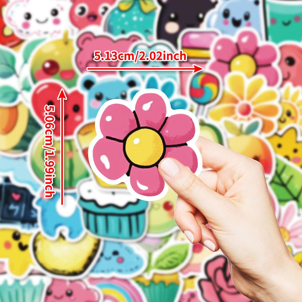 50 Cute Hand-Painted Graffiti Stickers Hand-Painted Stickers Decorative Water Glasses Computer Skateboards