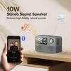 15W Fast Wireless Charger with Bluetooth Speaker and Alarm Clock Radio,4 In1 Wireless Charging Station for iPhone,Android Phones with FM Radio