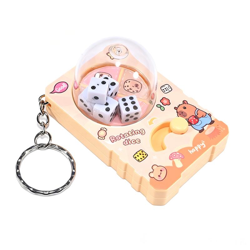 Portable Fidget Dice Keychain,Stress Relief Toy,Unique Gift Dice Gaming Stress Reliever Decision Maker Novelty Gift For Her Him