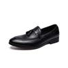 Fashion Pointed New Men Dress Shoes Design Brand Shoes Classic Tassel Brogue Slip On Loafers Oxfords Hand Stitch Big Size 38 To 46
