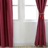Solid Colour Blackout Curtain Elegant Drape for Home Hotel Decoration 1PC (Punching Version)