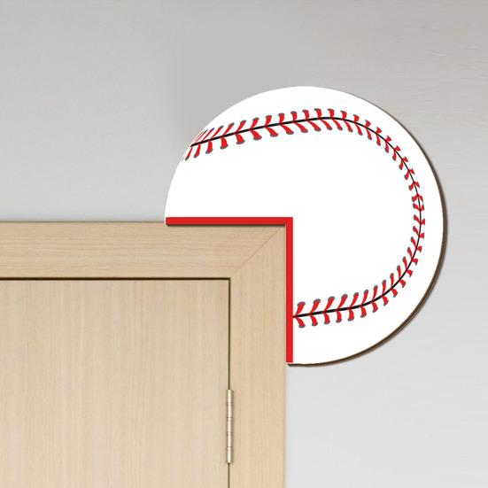 xiaobudian Door Frame Sticker, Sports Corner Protector, Basketball Football Baseball Rugby Self-Adhesive Sign for Fans Boys Rooms Home Decor