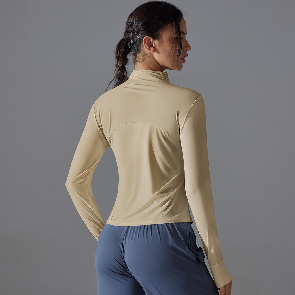 Nylon Yarn Ice Silk Cool Yoga Slimming Sunscreen Slimming Coat Female Summer Anti-ultraviolet Breathable Sun-protective Clothing
