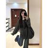 Women's Korean Color Block Stripe Long Sleeve T-Shirt, Early Autumn 2025, Loose Fit, Lazy Style.