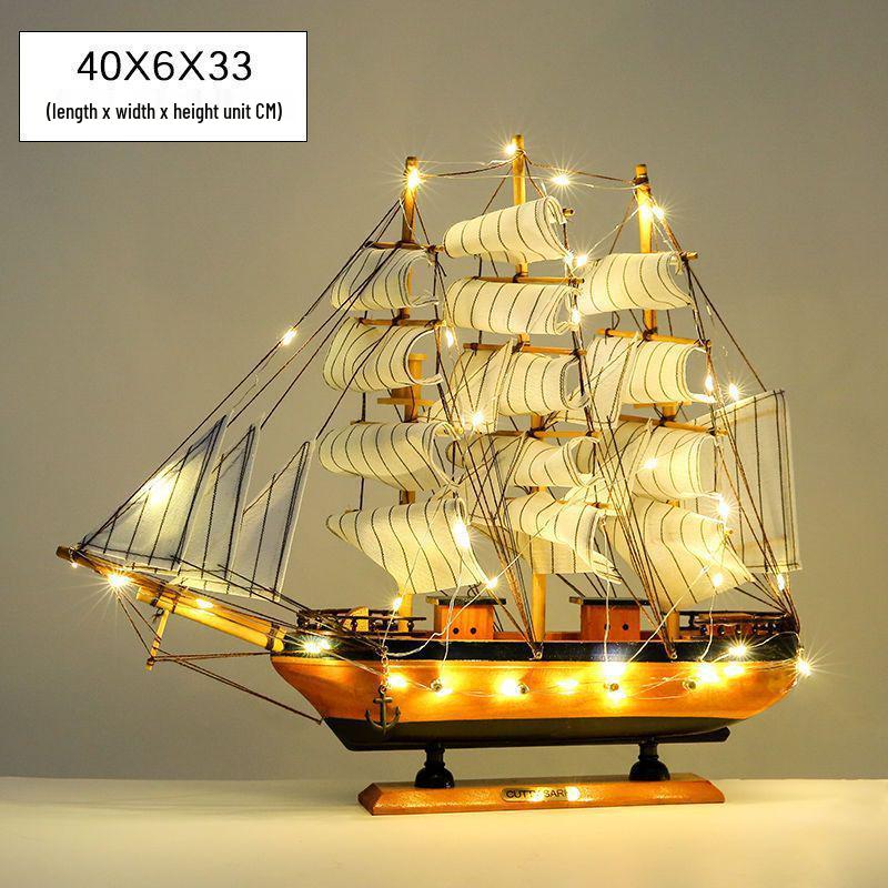 Oturma Odası veya Açılış Töreni İçin Mezuniyet Sezonu Ahşap Yelkenli Süsü