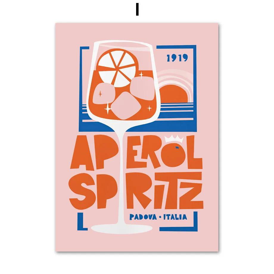 

Cocktail Restaurant Kitchen Vintage Canvas Decorative Painting Home Decor NordicPosters Wall Art Luxury Living Room Decoration 21x30cm No Framed