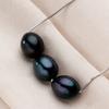 HENGSHENG Black Natural Pearl Necklace 7-8mm Rice Round Freshwater Pearl 925 Sterling Silver Fine Jewelry For Women