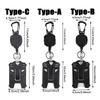 ID Card Holder Bus Card Cover Case Heavy Duty Badge Clip Retractable Badge Holder ID Badge Holder Badge Reel Clip Badge Clip