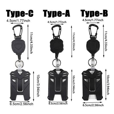 ID Card Holder Bus Card Cover Case Heavy Duty Badge Clip Retractable Badge Holder ID Badge Holder Badge Reel Clip Badge Clip