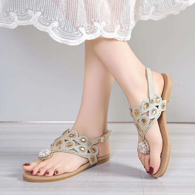 Fashion Casual Flat with Flip Flops Woman Shoes 2025 Summer Women Slippers Design Open-toe Flat Women's Beach Sandals/Slippers Outdoor