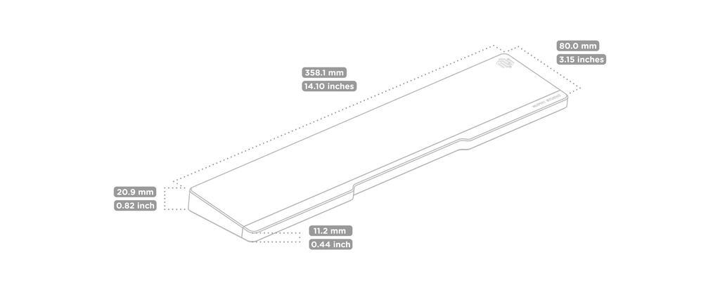 Nuphy - Twotone Wrist Rest for Gem80 - Airy Lilac Keyboard Wrist Rest