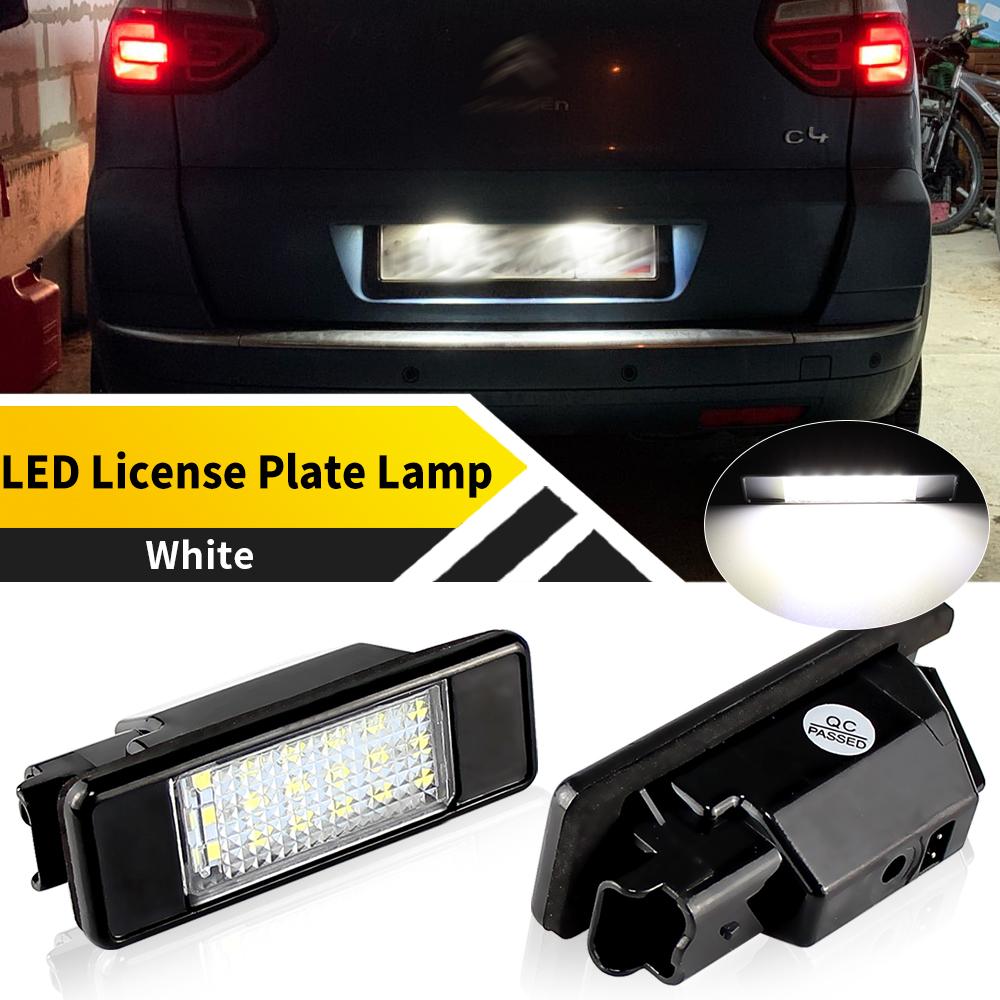 

2PCS LED License Number Plate Light Canbus For Citron Berlingo C3 C4 C5 C6 C8 Peugeot 106 1007 207 307 308 3008 406 407 508 607