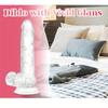 Big Dildo 9.44 Inch – Clear PVC Realistic Dildo with Strong Suction Cup, Soft Touch G-Spot Toy for Women & Men, Solo Play
