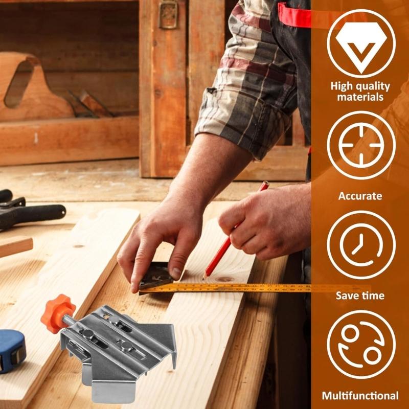 Woodworking Tool Set Easy To Use Woodworking Corner Clip Adjust Woodworking Fastener Right Angles Clamps Simple Operate