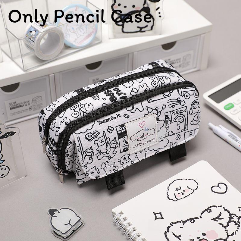 Capybara Flip Cover Pencil Case With Canvas Material For Students And Office Use