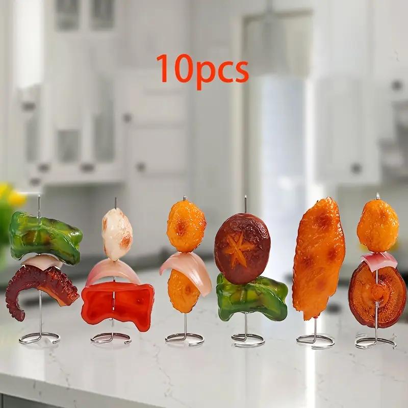 Stainless Steel Skewers for Air Fryer and Oven, Food-Grade Thickened Meat Kebab Sticks, Vertical Roasting Skeers for BBQ, Grilling Needle