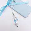 Phone Charm Jellyfish Flower Pendant Keychain Keyring Bag Ornament Jewelry Gift