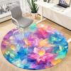 1pc Floral Harmony Office Round Area Rug, Indoor Mat Suitable ForOffice, Under Office Chairs Bedroom Living Room Home Decor, Room Decot094