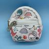 1 Piece Double-Shoulder Zipper Small Coin Purse Keychain Mini Backpack Pendant