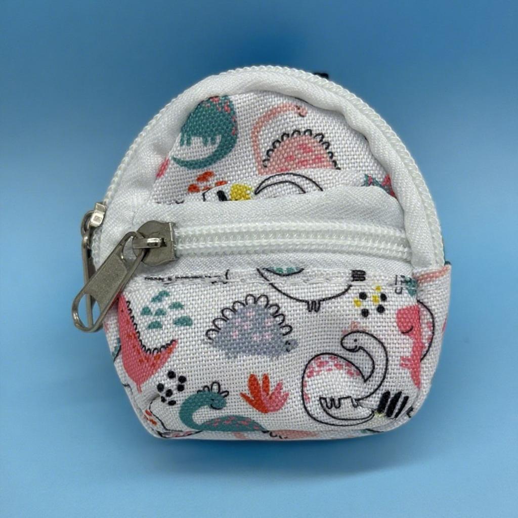1 Piece Double-Shoulder Zipper Small Coin Purse Keychain Mini Backpack Pendant