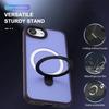 For iPhone 16e Case Compatible with MagSafe TPU+Acrylic Matte Phone Back Cover with Kickstand