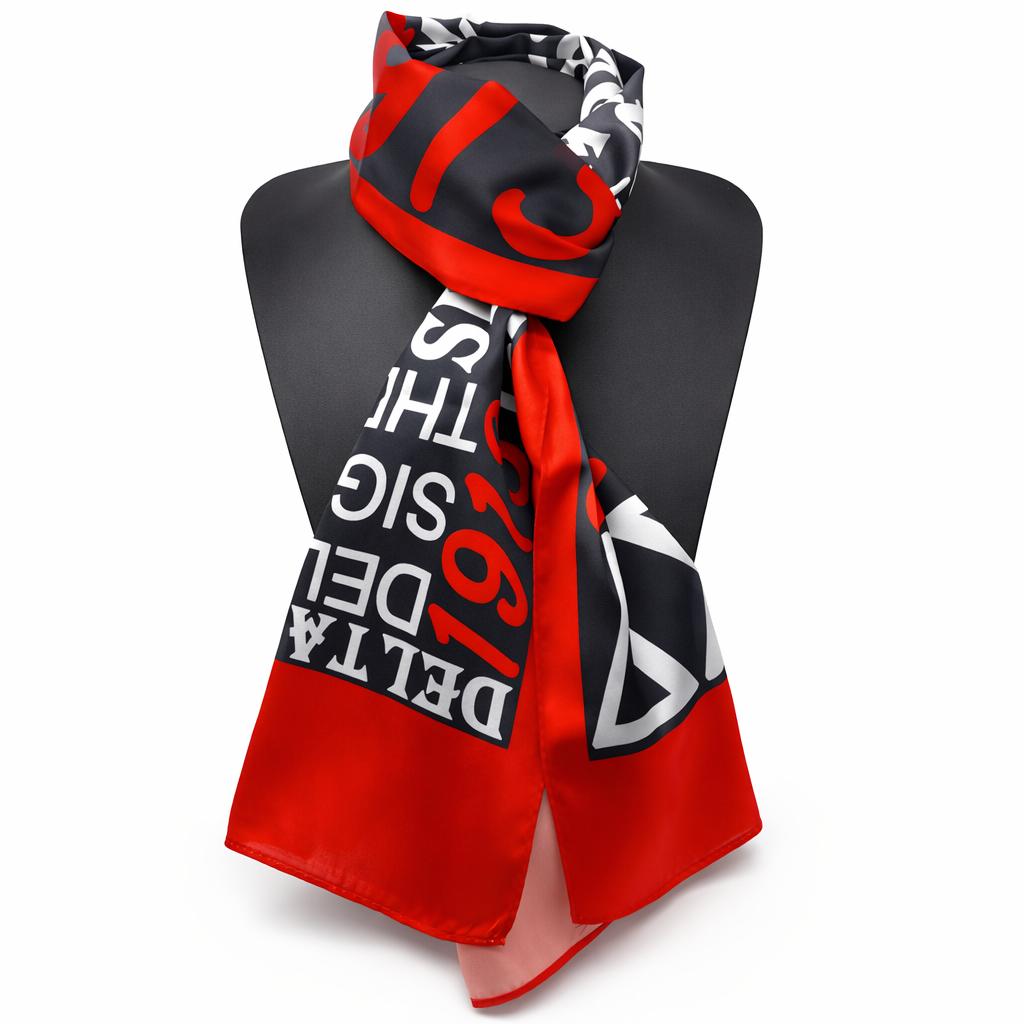 Wholesale Light Weight Breathable Sorority Delta Sigma Theta Symbol Design 1913 Soror Kerchief Greek DST Lady Accessory Scarf