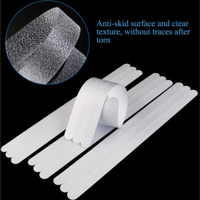 5/10PCS Anti-Slip Safety Strips Transparent White Black Adhesive for Bathtub Shower Stairs Floor and Bathroom Safety Home Use