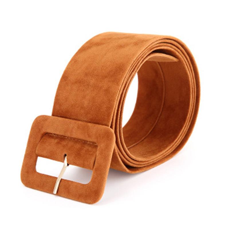 Soft Velvet Belt with Pin for Women and Men