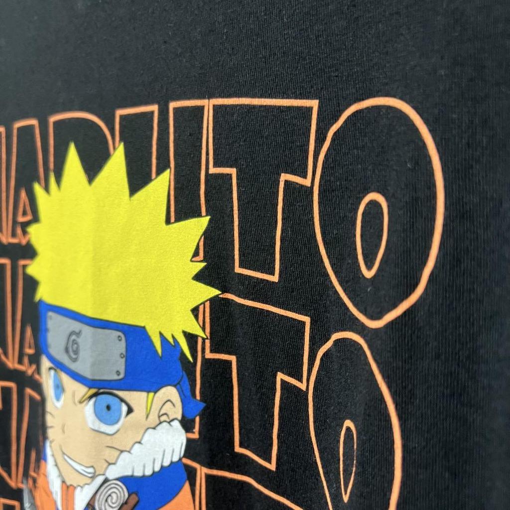 [USED] Naruto Uzumaki T-shirt, Size XL, Black, Men's Anime