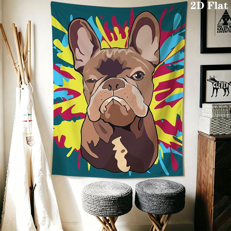 French Bulldog Pattern Home Decor Tapestry, Wall Hanging, Decorative RV Wall Cloth.MGT0918610