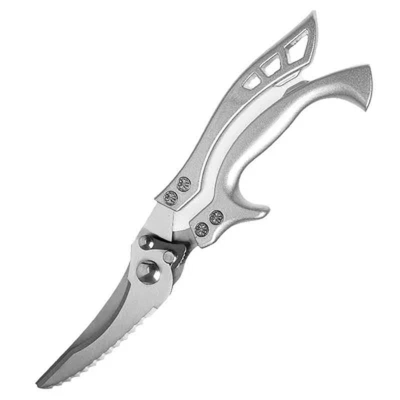 

WXCOO Chicken Bone Kitchen Scissors Stainless Steel 4Cr13 Scissors Duck Fish Cutter Scale Clean Cook Scissors Knife 3.5 inch