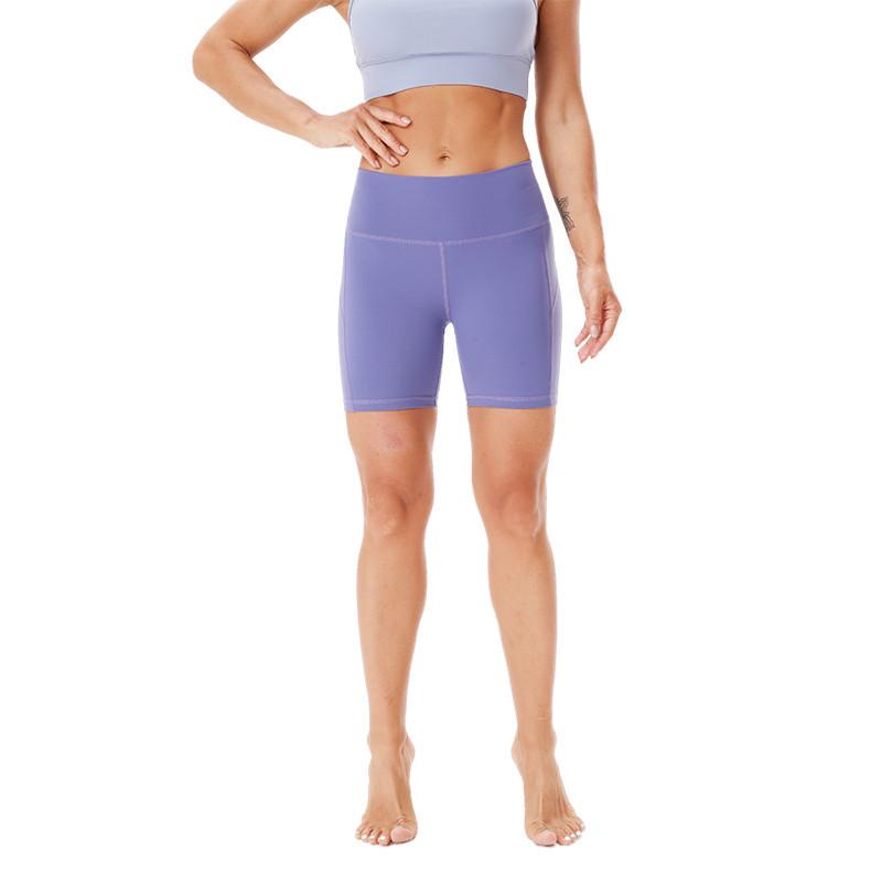 

Шорты для йоги в европейском и американском стиле с задним карманом - Женские штаны для бега, велоспорта, фитнеса Medium синий