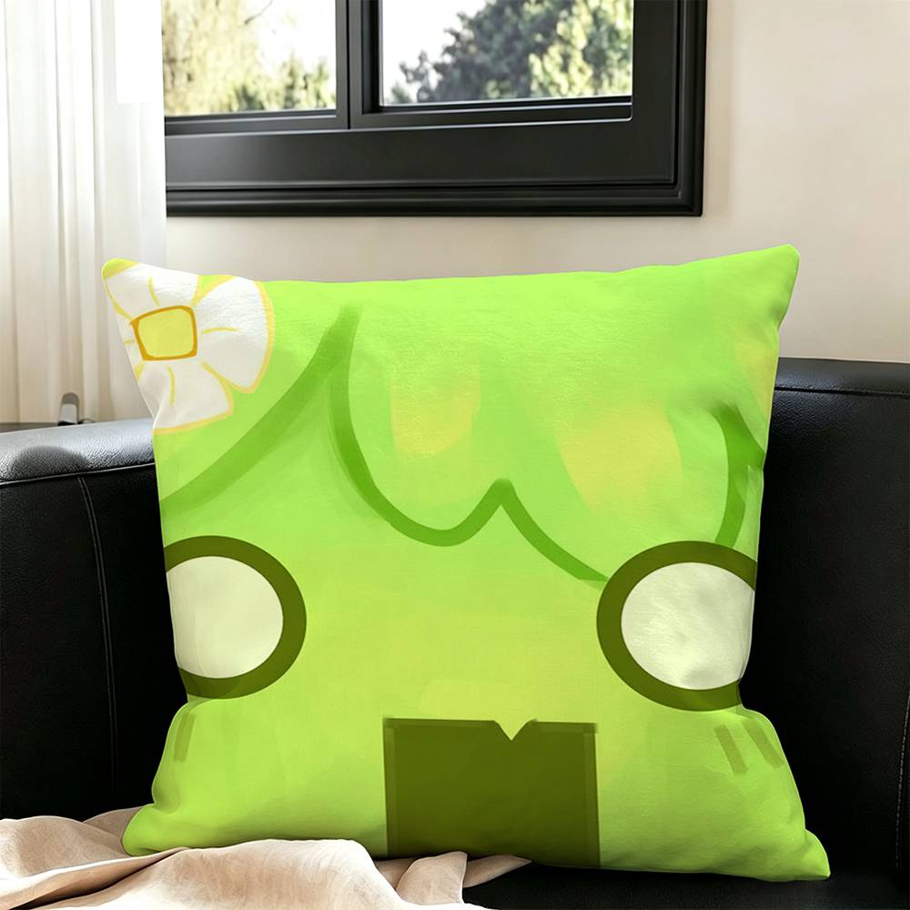 a-averythemayo Pillow Case Square Double-Sided Sofa Cushion Cover Bedroom Bedside Pillow