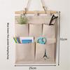 Linen Cotton Fabric Storage Hanging Pouch Door Wall Bedroom Wardrobe Waterproof