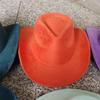 New Blue Suede Hat 7.5Cm Western Cowboy Women'S Fedora Hat Men'S Church Jazz Hat Fashion Travel Party Hat Denim Hat