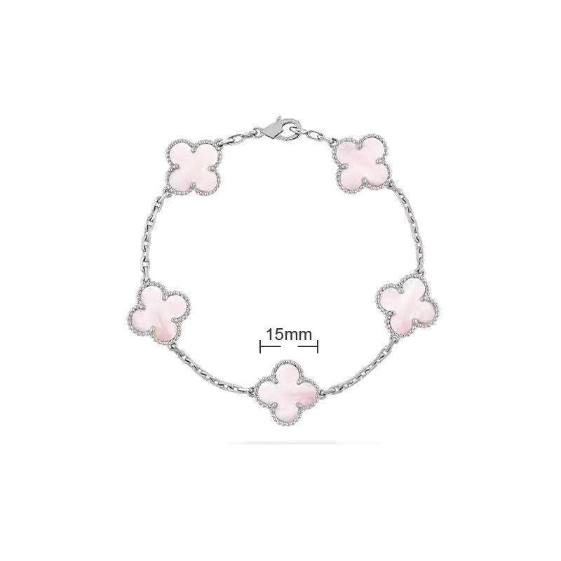 New Arrival Four-leaf Clover Bracelet Natural Mother-of-pearl Agate Accessible Luxury Women's Bracelet
