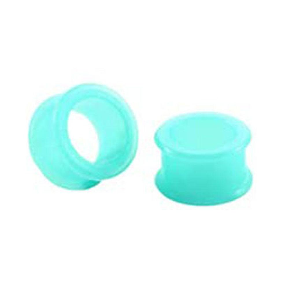WKOUD Silicone Tunnels Ear Gauges 3-38mm Double Flared Saddle Expander For Women Men Body Piercing Jewelry Gauge