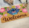 1pc Stitch The Movie Welcome Doormat Non-Slip Vibrant Floral Design Machine Washable Easy Clean Home Decoration Children Carpet