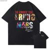 Bruno Mars The RoUnisextic Tour 2026 Album Cover T shirt for Unisex Women Hiphop Streetwear Oversized Tops 100 Cotton TShirt 03236