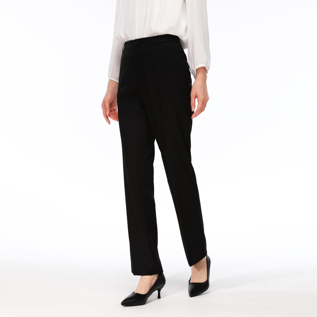 Long Tapered Straight Cropped Perfect for and Office Plus Sizes Single Commuting [ByFshow] Women's Pants, Black, Leg, Length, Work, Suits, Wear,