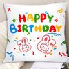 New Double-sided Pillow with Happy Birthday Text for Students To Use As A Pillow To Give Their Girlfriends A DIY Gift