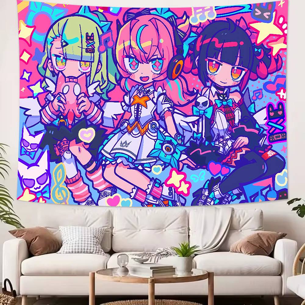Kawaii Hot Girl Aria Sunna Tapestry Decoration Bedroom Dormitory Background Cloth Holiday Home Party Living Room Club Tapestry