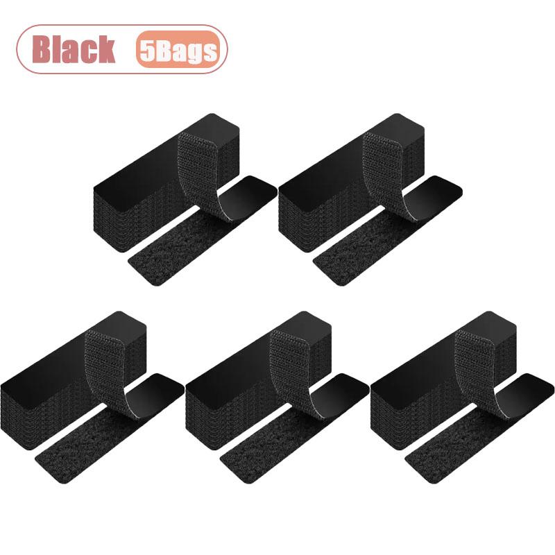 1-200Bags No Residue Double Sided Adhesive Hook and Loop Tape for Sofa Carpet Screen Stickers Pre Cut Rounded Corner Magic Tape